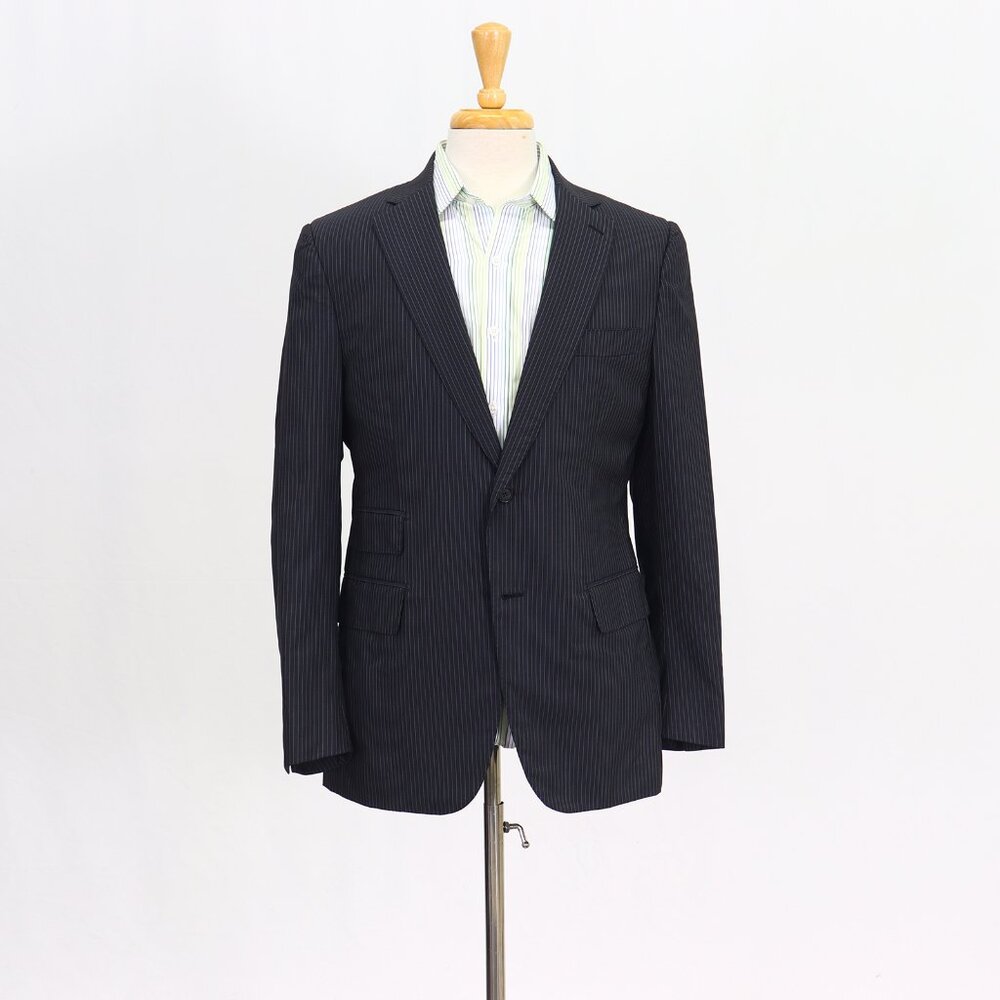 ISAIA 42R Gray Blazer Sport Coat Jacket 2-Button Stripe Y814